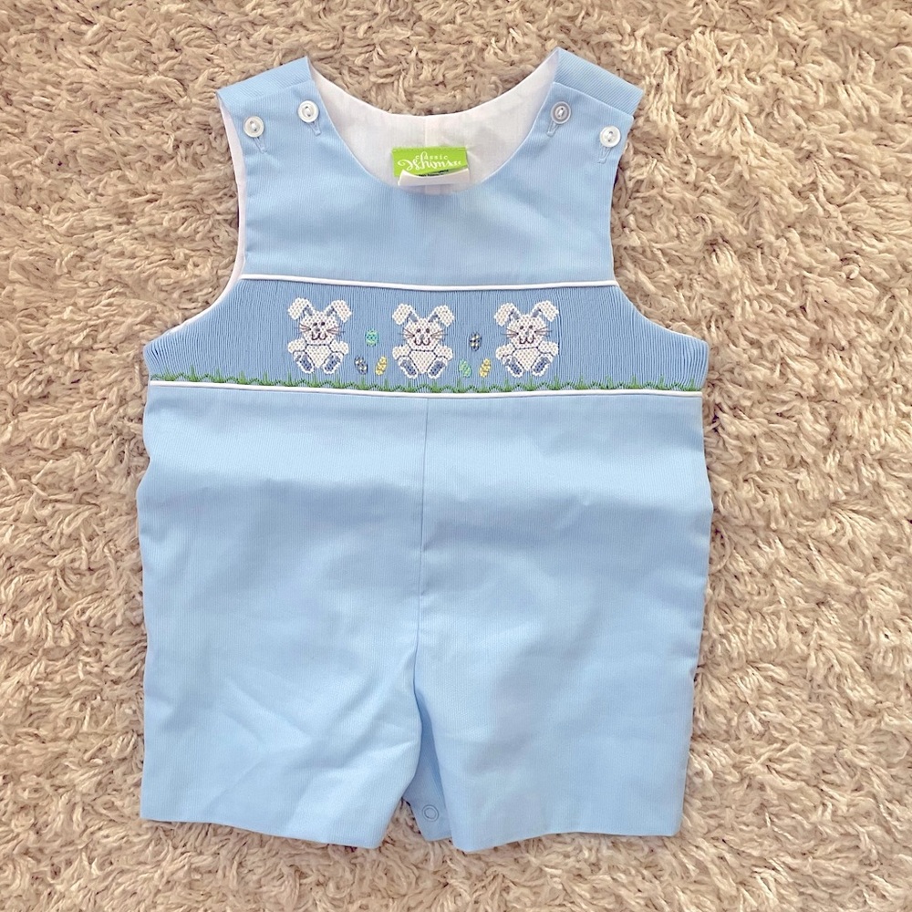 Smocked Easter bunny Jon Jon by Classic Whimsy